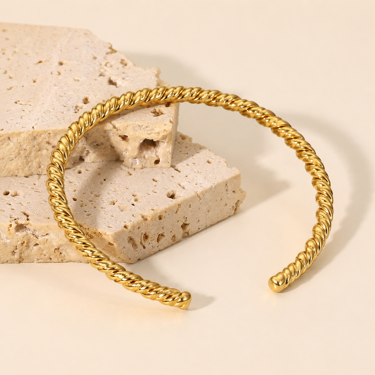 Tala Cuff – Gold Twisted Cuff Bracelet